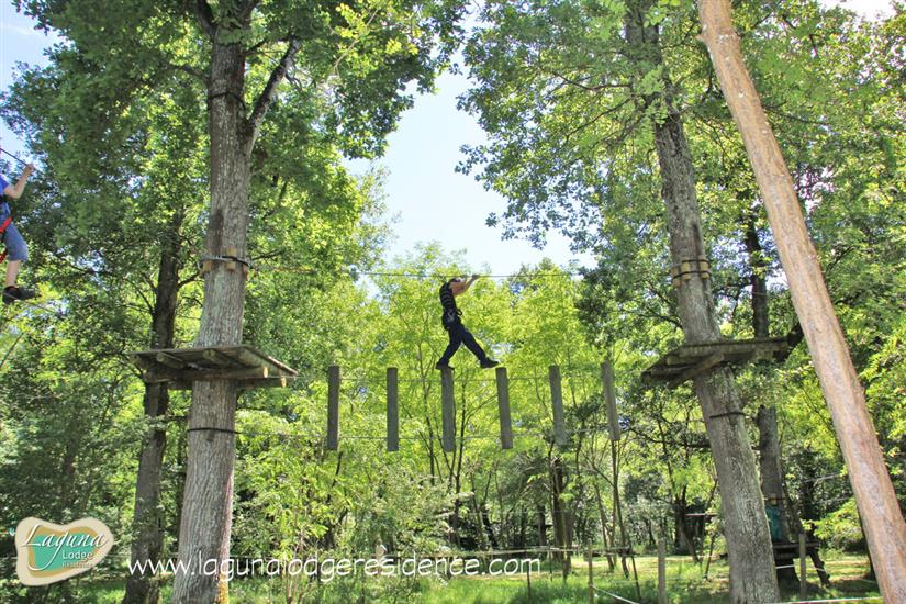 Baumkletterparcours Parc Aventure La Gataudière in der Nähe von Laguna Lodge Résidence am Atlantikküste Frankreich