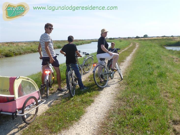 Fahrrad fahren La Route Touristique des Huîtres in der Nähe von Laguna Lodge Résidence am Atlantikküste Frankreich