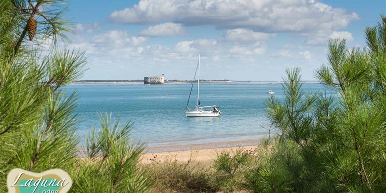 Strand in Boyardville, Île d'Oléron, Atlantikkuste Frankreich
