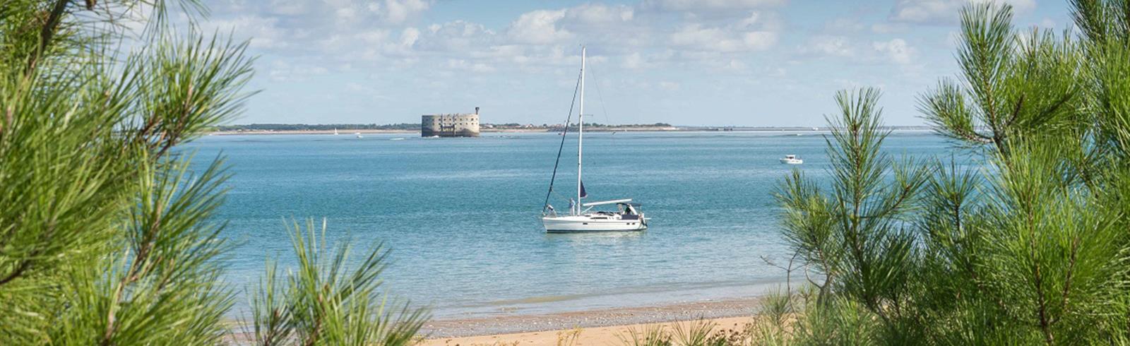 Strand in Boyardville, Île d'Oléron, Atlantikkuste Frankreich