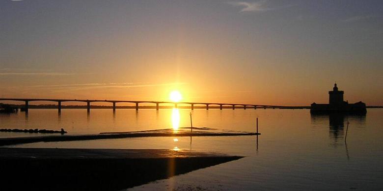 Sonnenuntergang -  Île d'Oléron-Brücke - Atlantikküste Frankreich