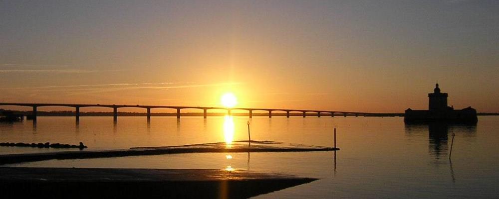 Sonnenuntergang -  Île d'Oléron-Brücke - Atlantikküste Frankreich